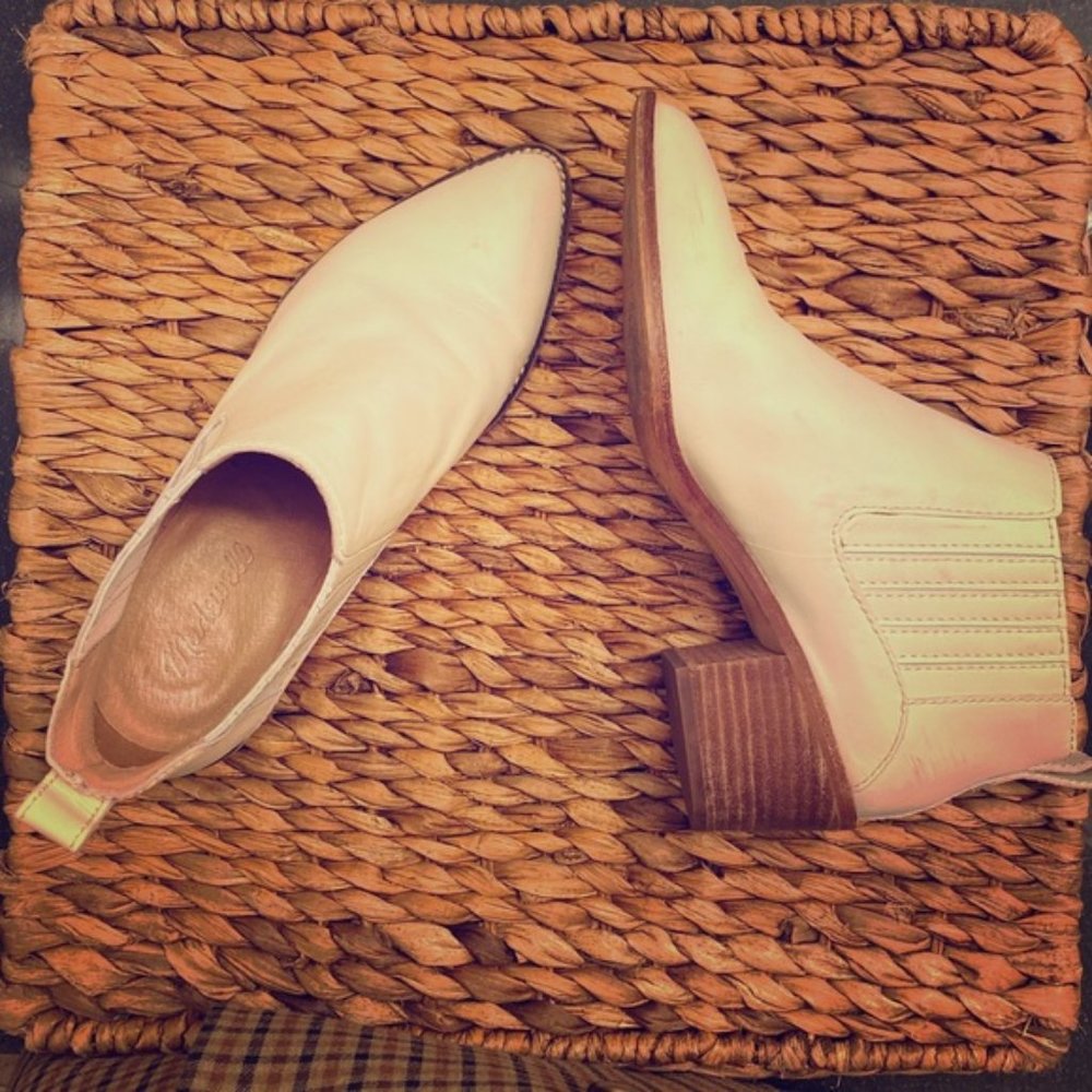 Madewell Bonham Bootie in creamy white